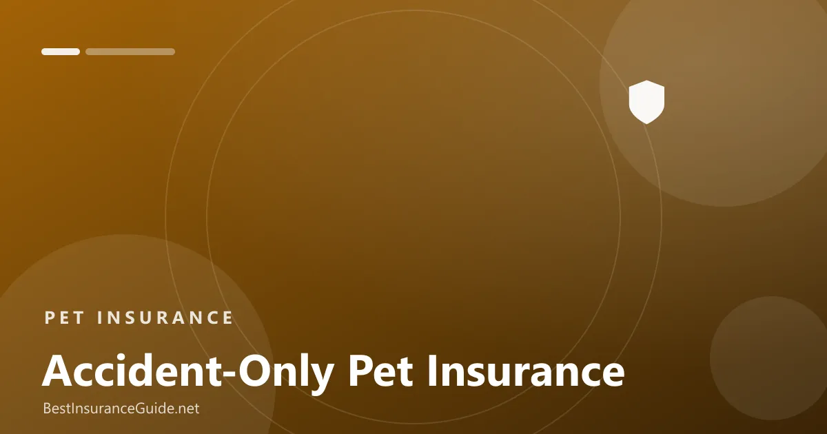 Accident-only pet insurance banner