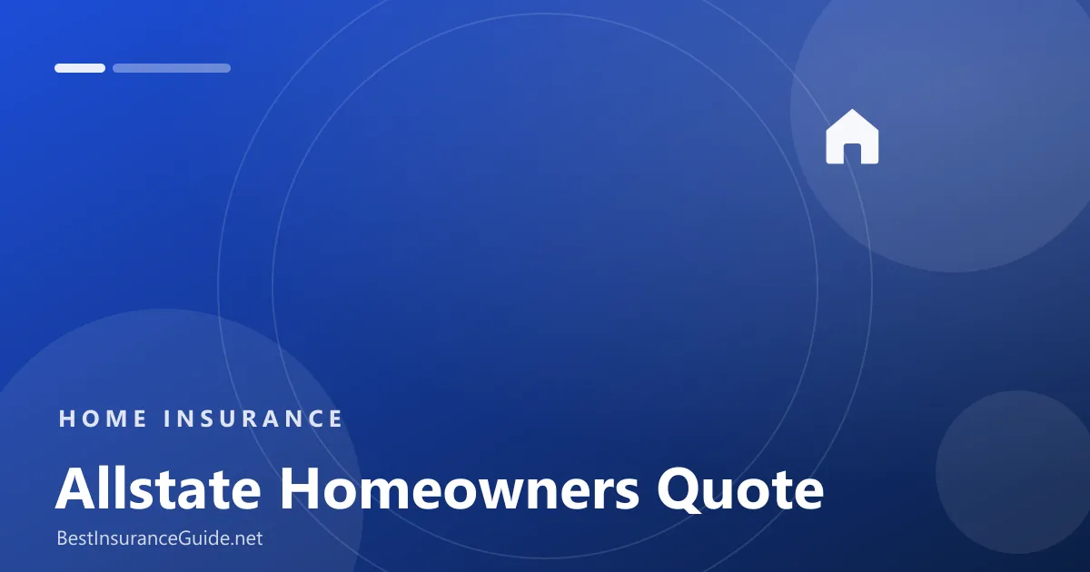 Allstate homeowners quote guide banner
