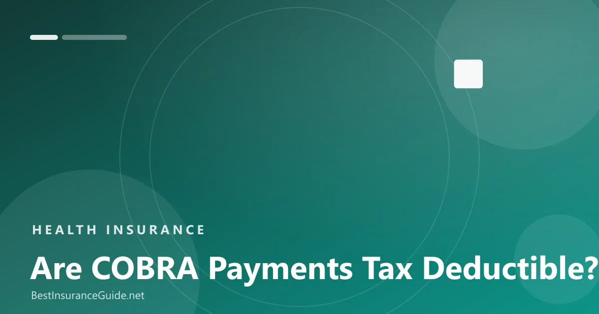 Are COBRA payments tax deductible banner