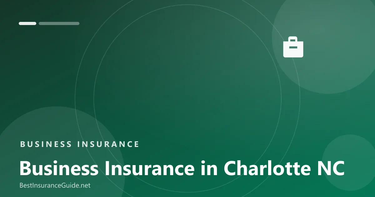 Business insurance in Charlotte NC banner