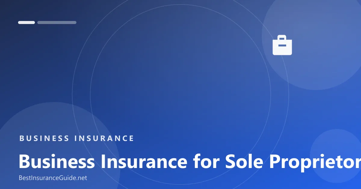 Business insurance for sole proprietors banner