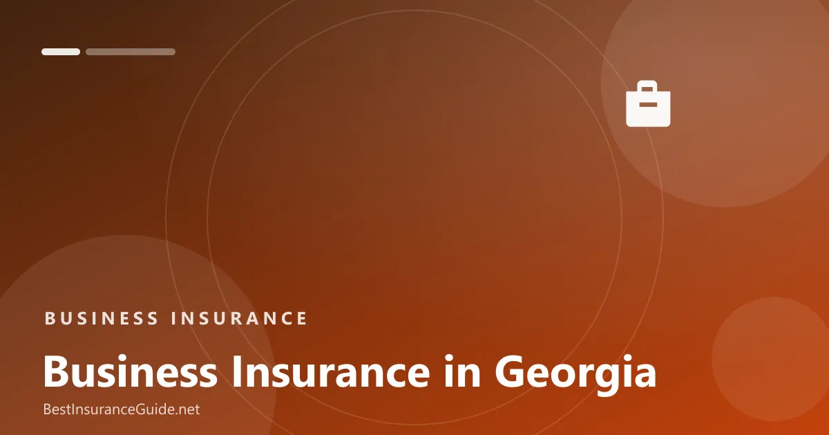Business insurance in Georgia banner