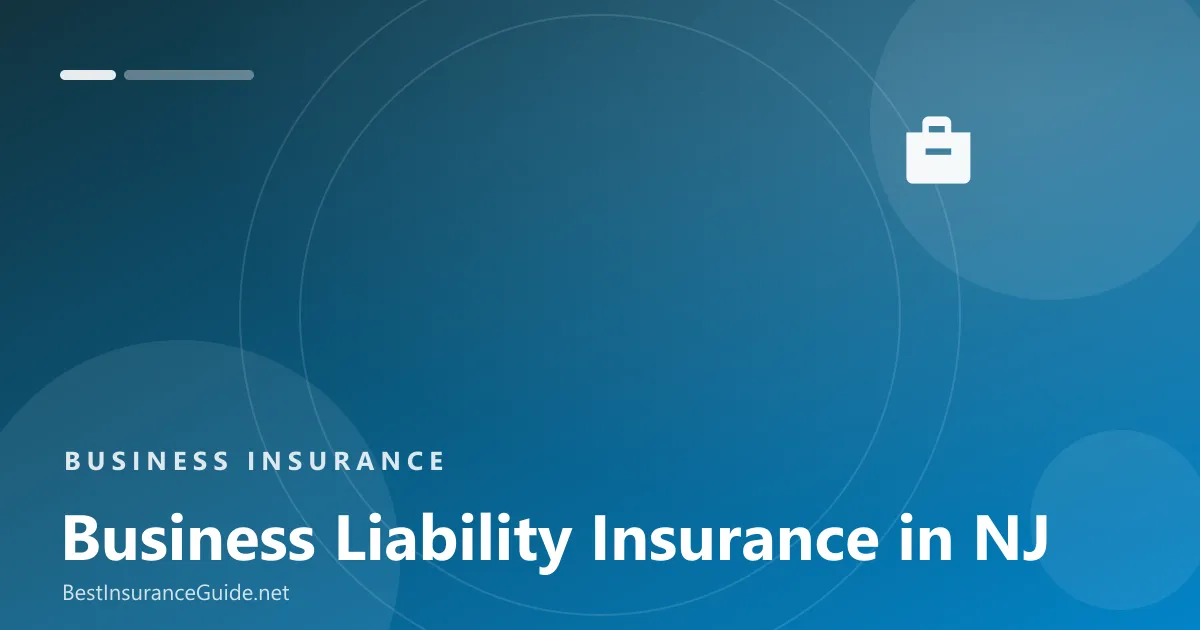 Business liability insurance in New Jersey banner
