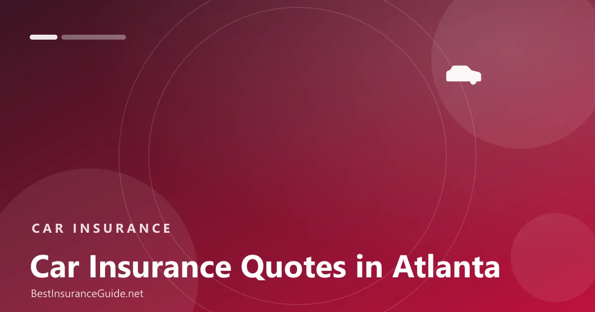 Car insurance quotes in Atlanta banner