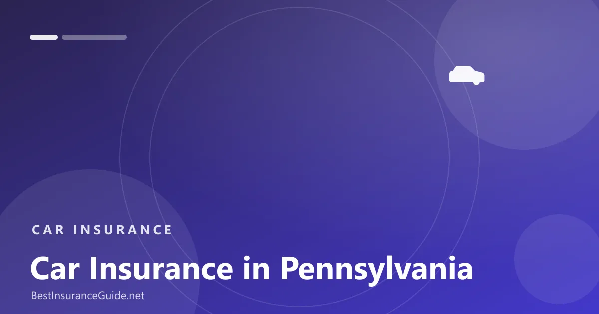 Car insurance in Pennsylvania banner