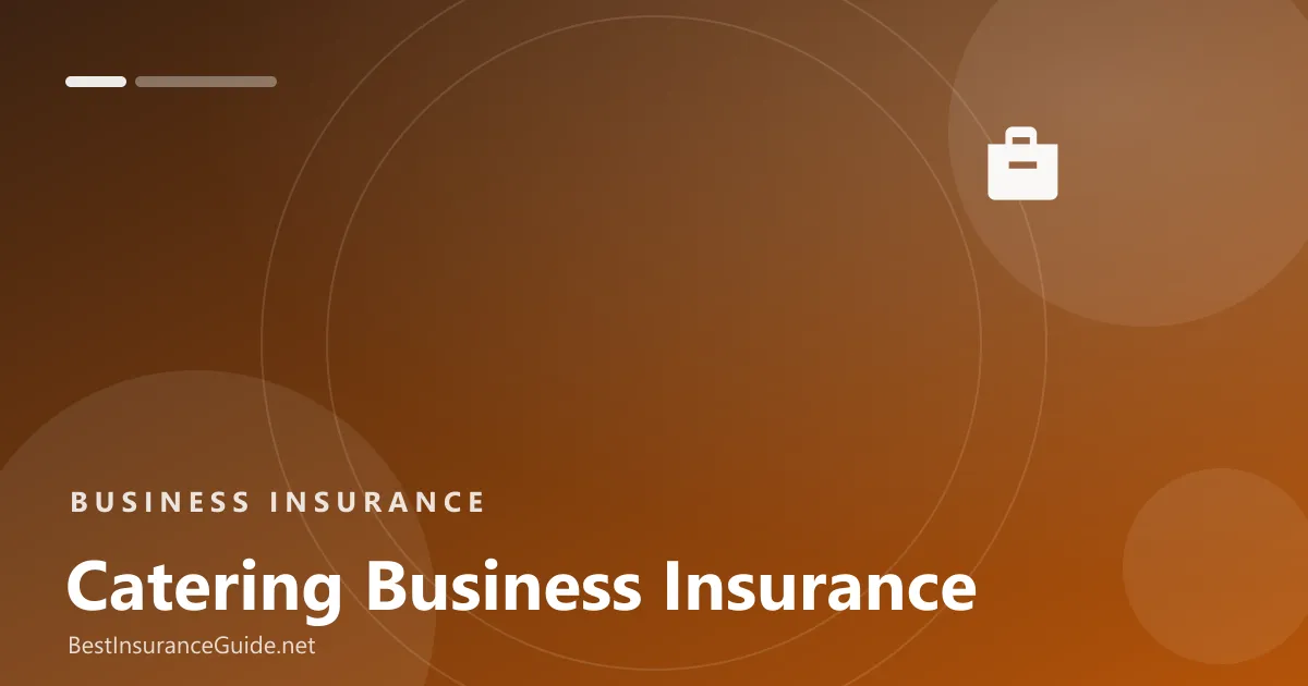 Catering business insurance banner
