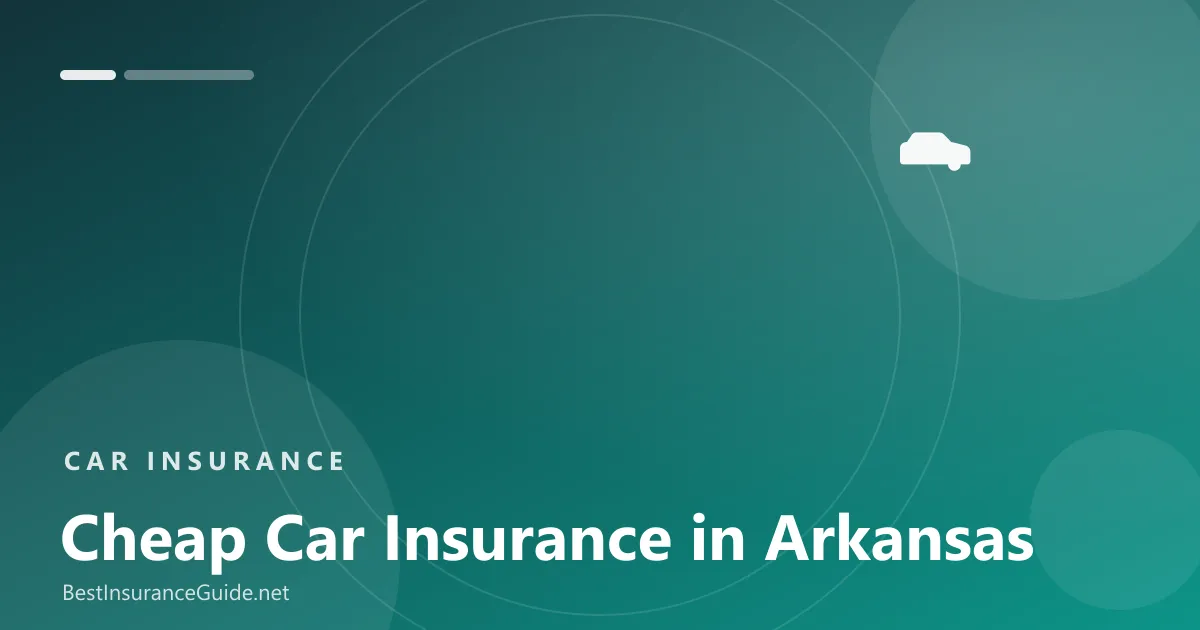 Cheap car insurance in Arkansas banner