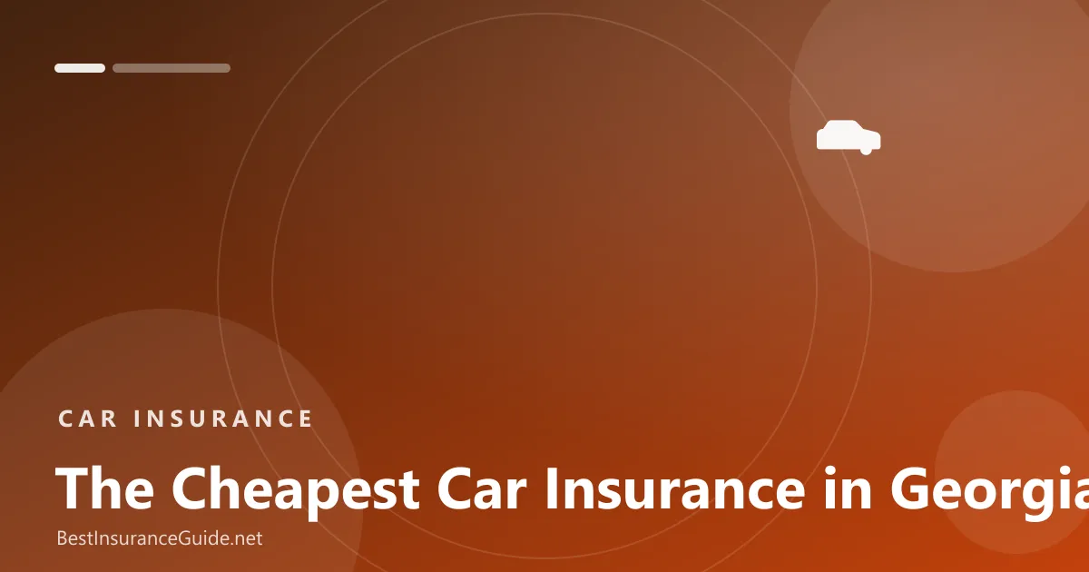 Cheapest car insurance in Georgia banner