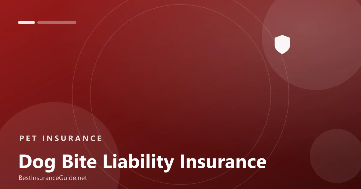 Dog bite liability insurance banner