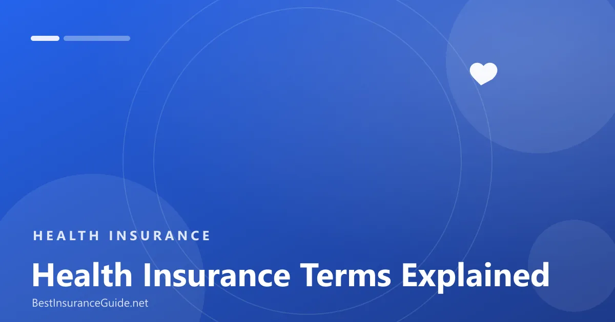 Health insurance terms explained banner