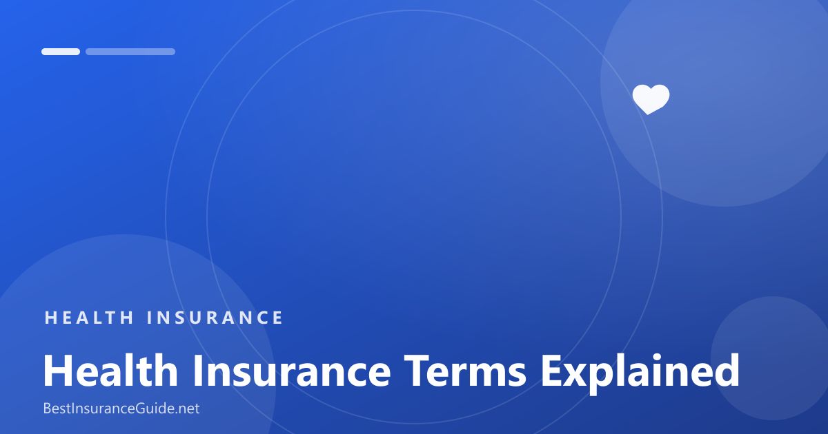 Health insurance terms explained banner