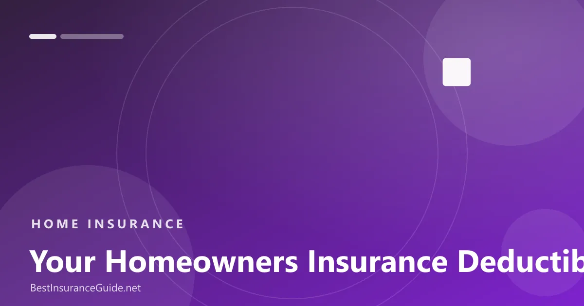 Homeowners insurance deductible banner