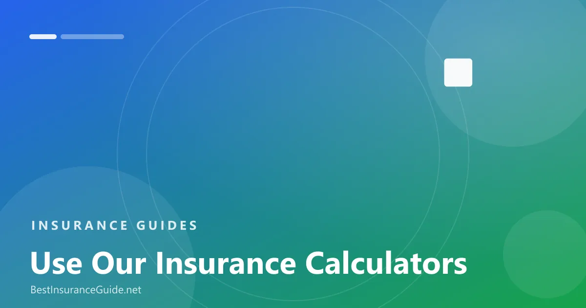 How to use insurance calculators banner
