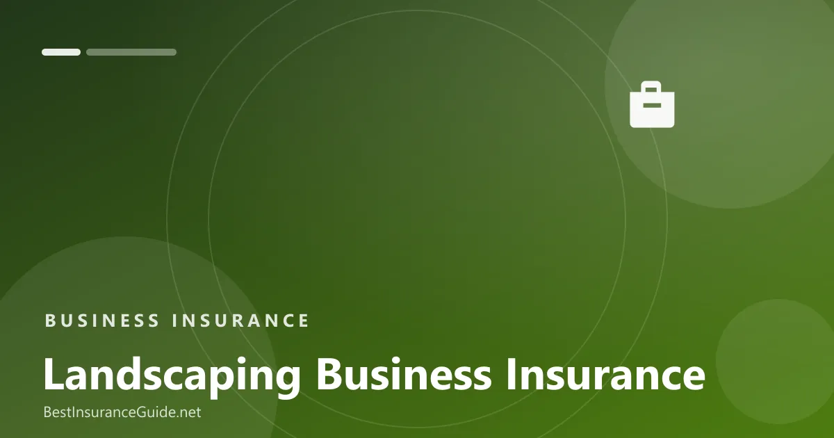 Landscaping business insurance banner