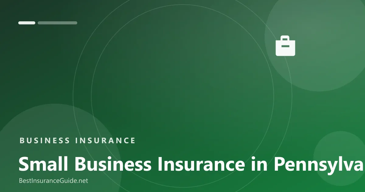 Small business insurance in Pennsylvania banner