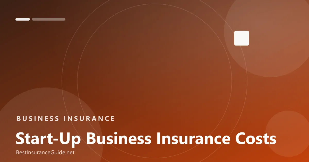 Start-up business insurance costs banner