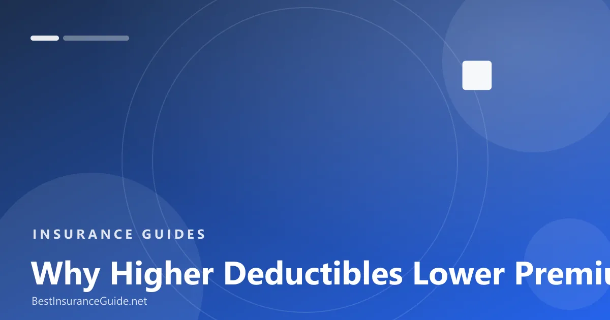 Why higher deductibles lower premiums banner